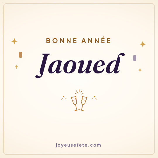 Image carrée « Bonne année Jaoued » pour WhatsApp