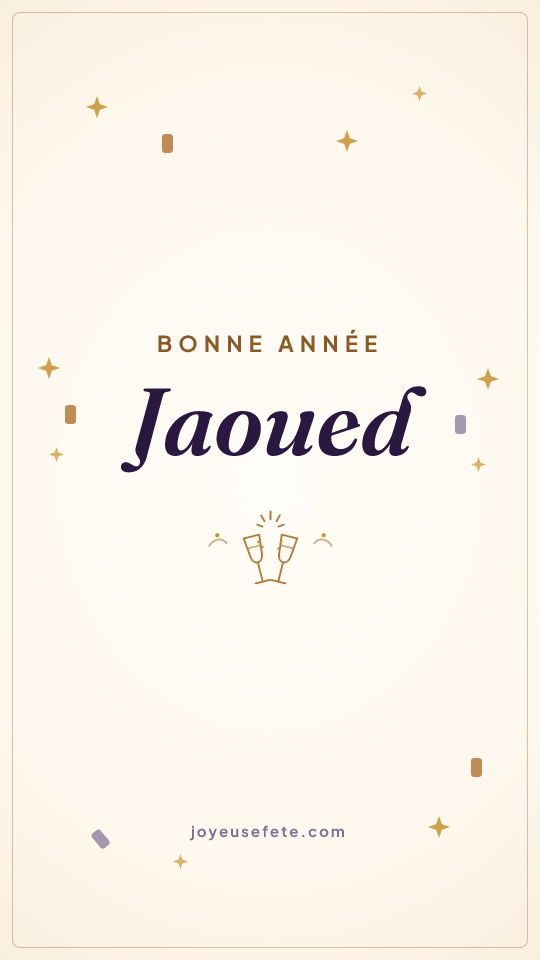 Image « Bonne année Jaoued » au format story