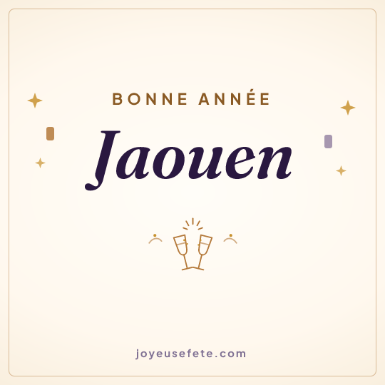 Image carrée « Bonne année Jaouen » pour WhatsApp