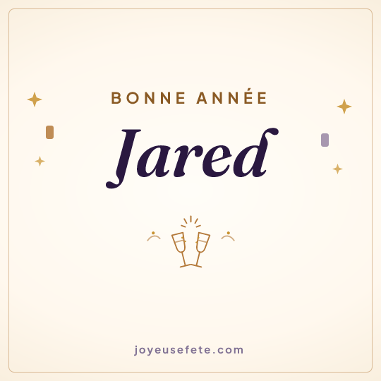 Image carrée « Bonne année Jared » pour WhatsApp