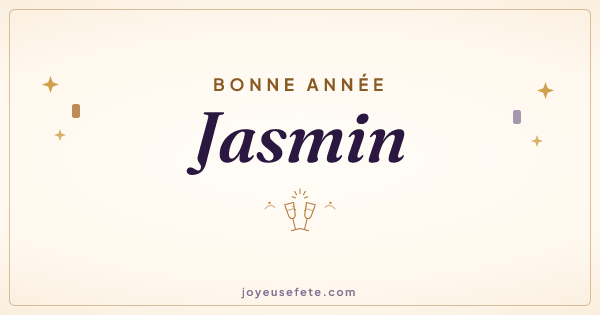 Image « Bonne année Jasmin » au format large