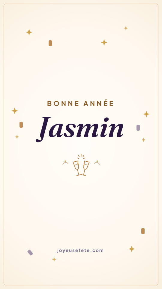 Image « Bonne année Jasmin » au format story