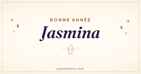 Image « Bonne année Jasmina » au format large