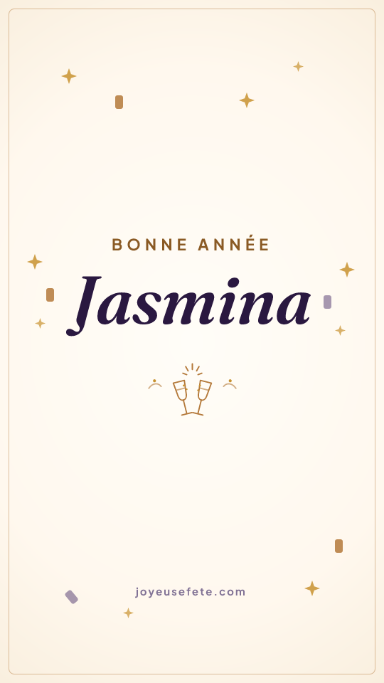 Image « Bonne année Jasmina » au format story