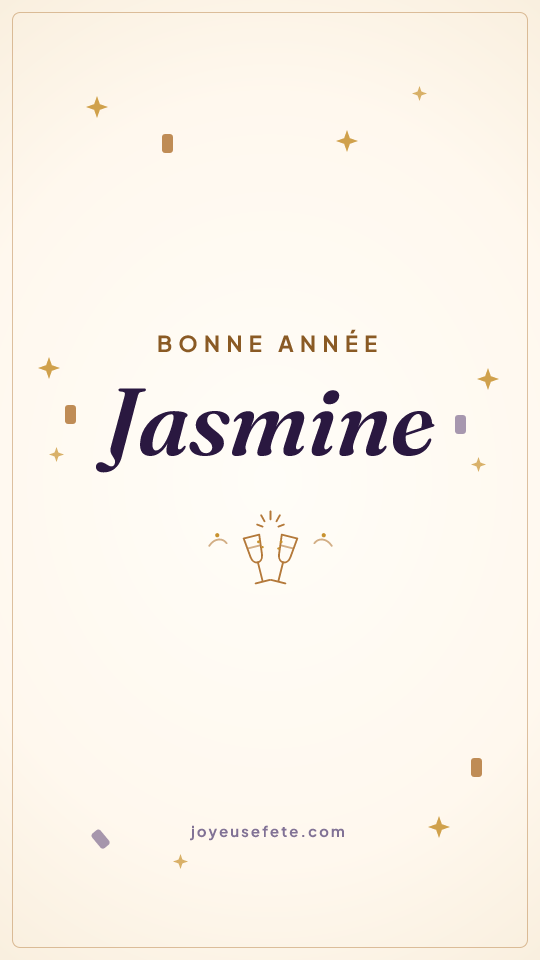 Image « Bonne année Jasmine » au format story