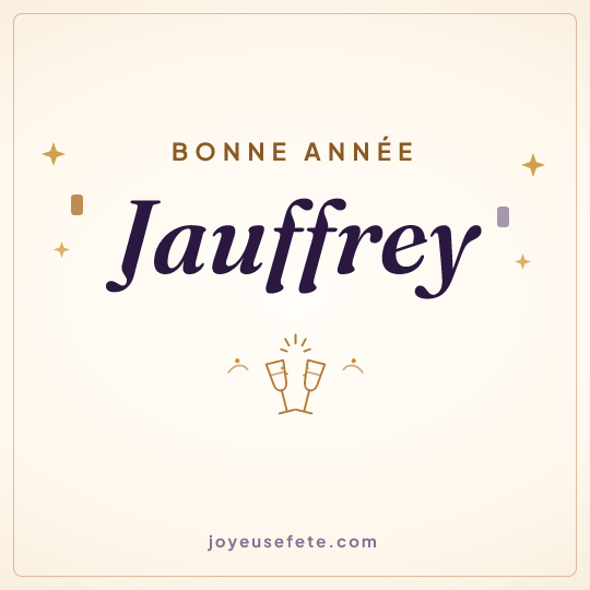 Image carrée « Bonne année Jauffrey » pour WhatsApp