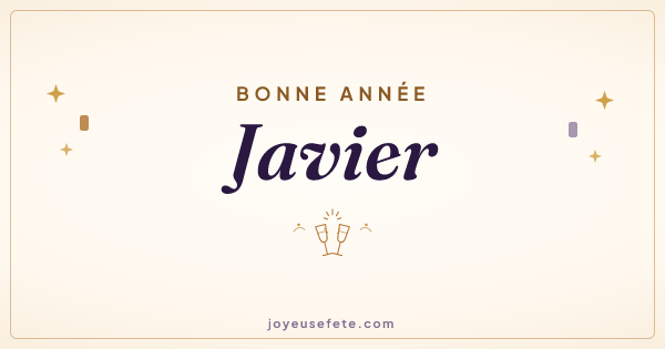 Image « Bonne année Javier » au format large