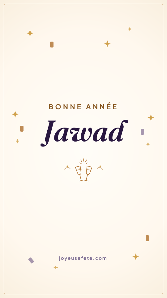 Image « Bonne année Jawad » au format story