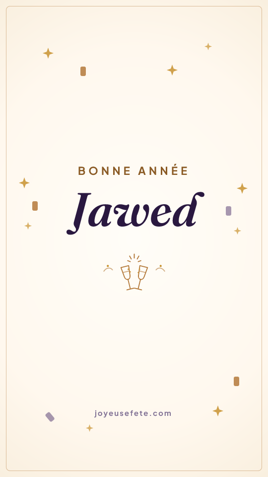 Image « Bonne année Jawed » au format story