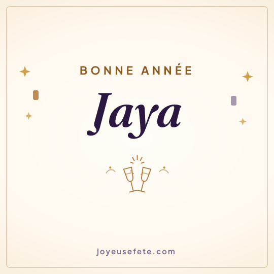 Image carrée « Bonne année Jaya » pour WhatsApp