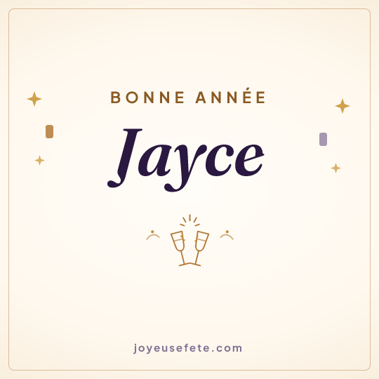 Image carrée « Bonne année Jayce » pour WhatsApp