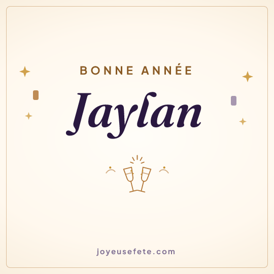 Image carrée « Bonne année Jaylan » pour WhatsApp
