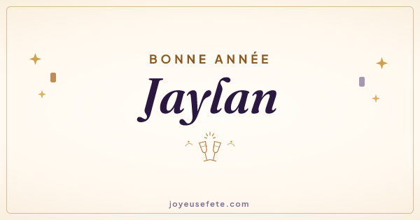 Image « Bonne année Jaylan » au format large
