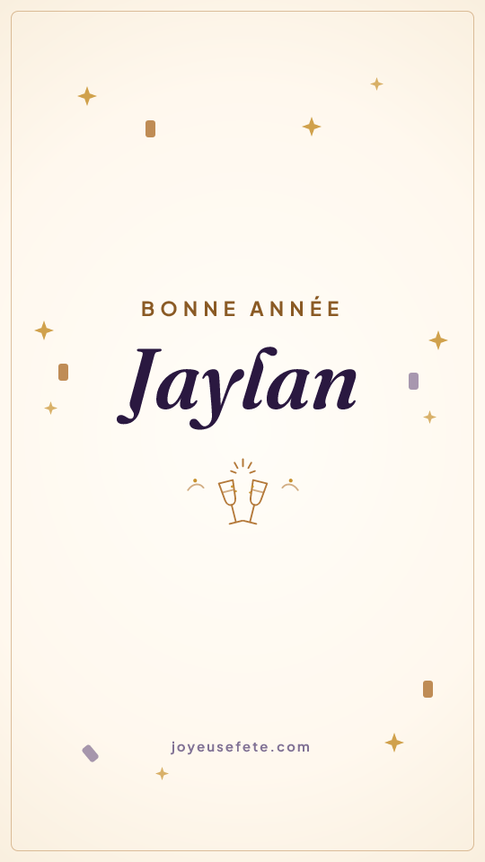 Image « Bonne année Jaylan » au format story