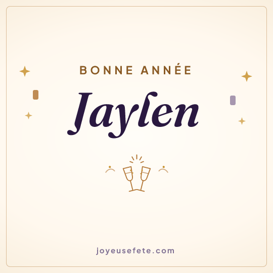 Image carrée « Bonne année Jaylen » pour WhatsApp