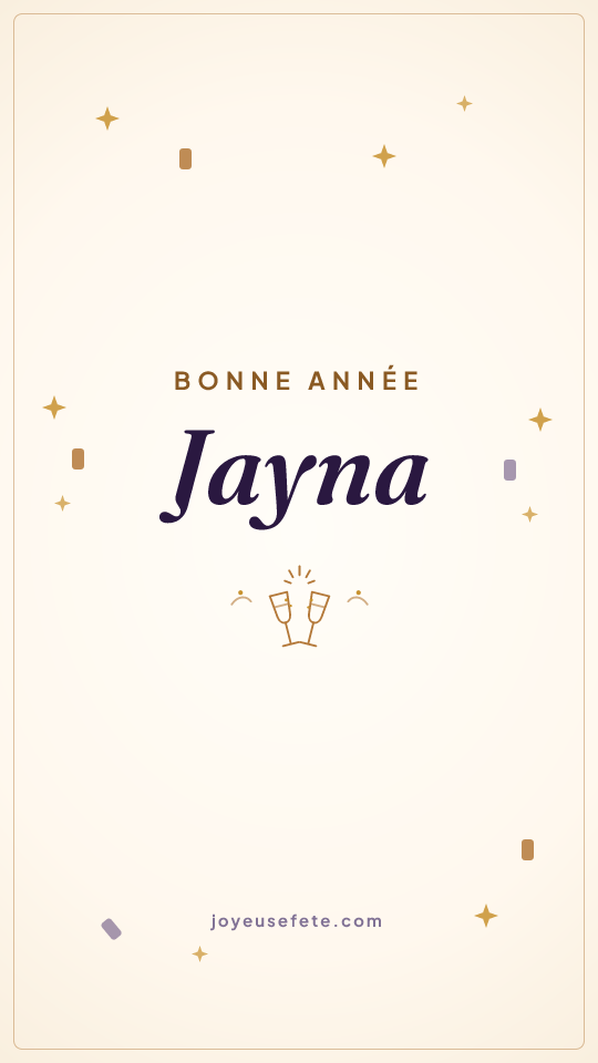 Image « Bonne année Jayna » au format story