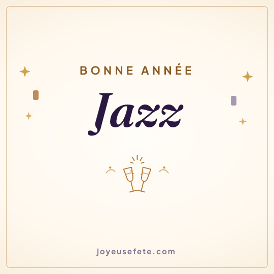 Image carrée « Bonne année Jazz » pour WhatsApp