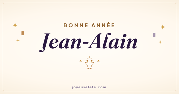 Image « Bonne année Jean-Alain » au format large