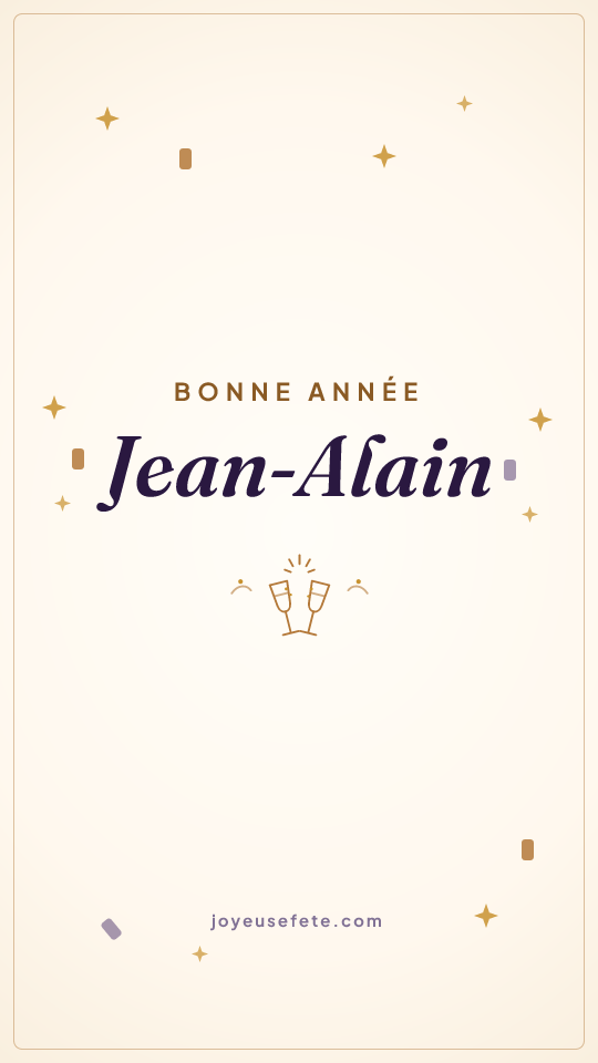 Image « Bonne année Jean-Alain » au format story