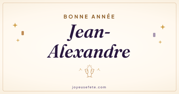 Image « Bonne année Jean-Alexandre » au format large