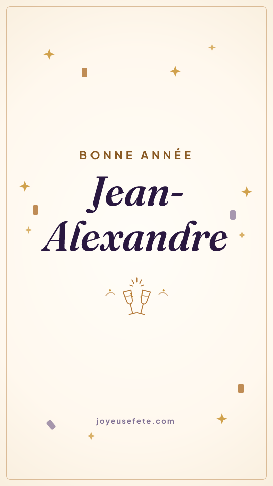 Image « Bonne année Jean-Alexandre » au format story