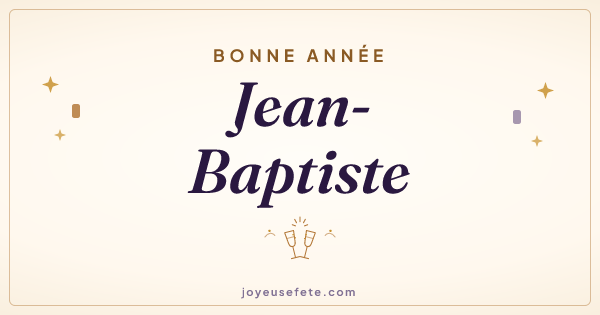 Image « Bonne année Jean-Baptiste » au format large