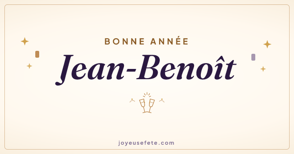 Image « Bonne année Jean-Benoît » au format large