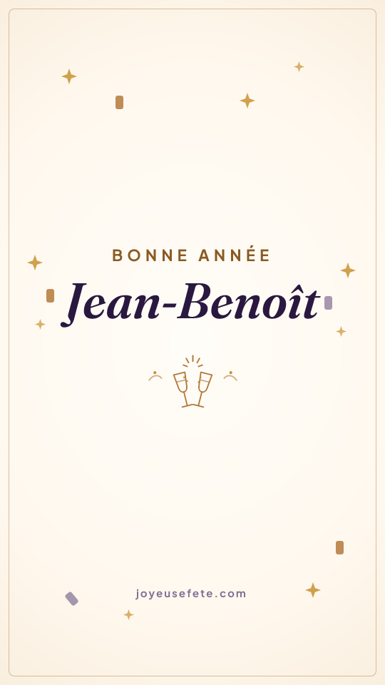 Image « Bonne année Jean-Benoît » au format story