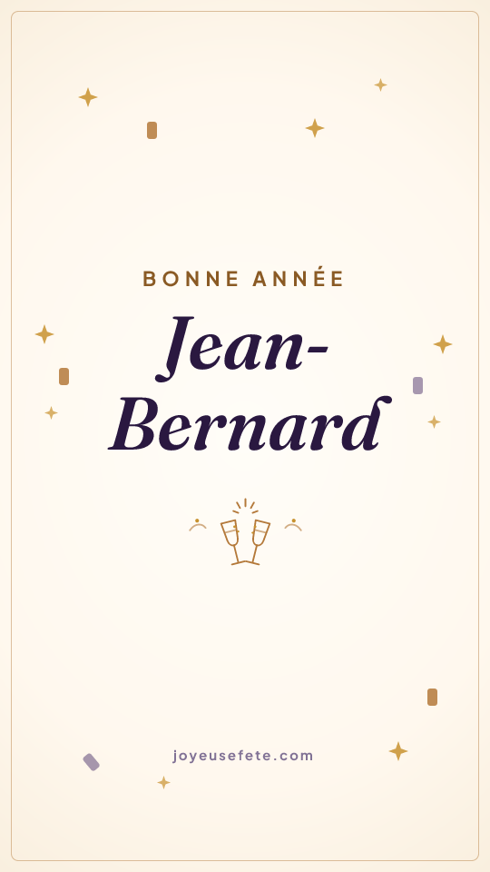 Image « Bonne année Jean-Bernard » au format story