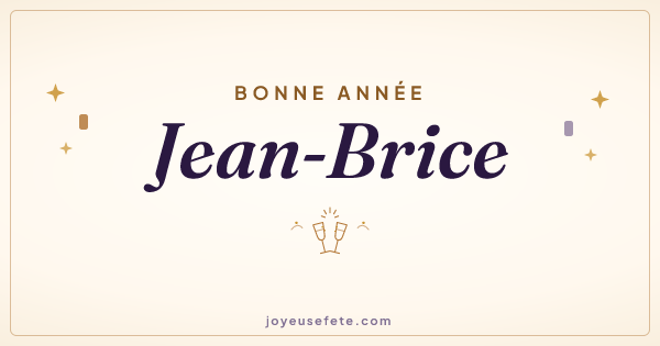 Image « Bonne année Jean-Brice » au format large