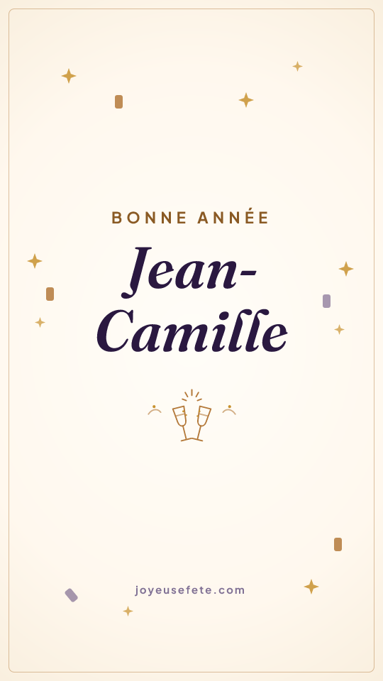 Image « Bonne année Jean-Camille » au format story