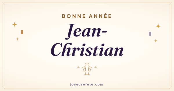 Image « Bonne année Jean-Christian » au format large