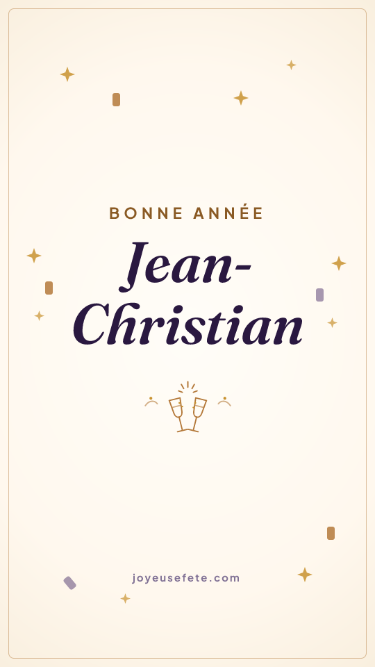 Image « Bonne année Jean-Christian » au format story