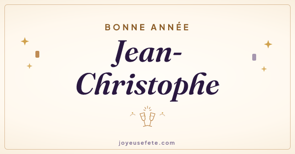 Image « Bonne année Jean-Christophe » au format large