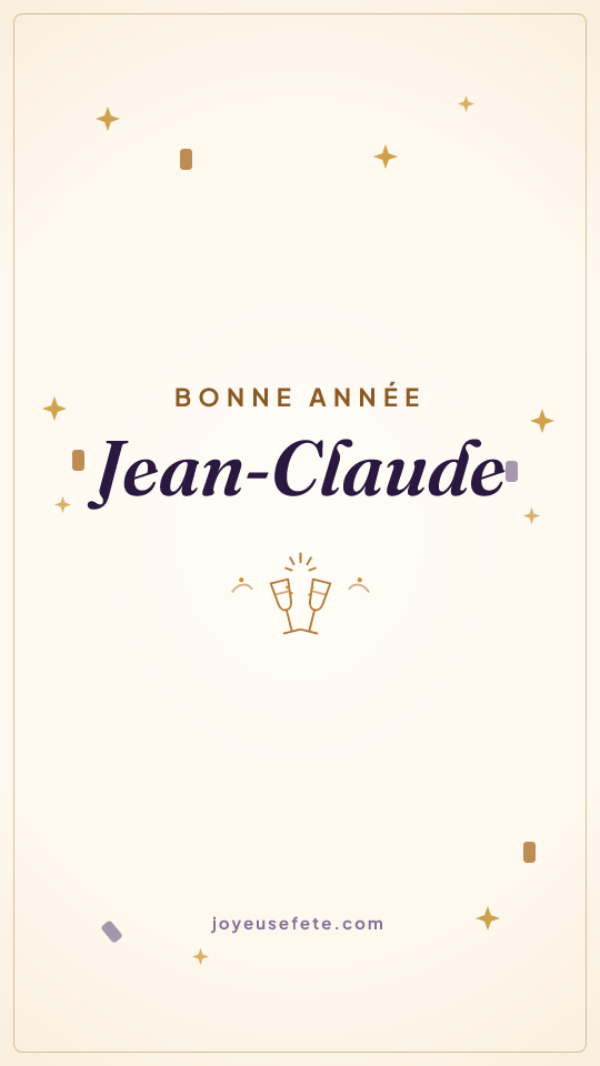 Image « Bonne année Jean-Claude » au format story