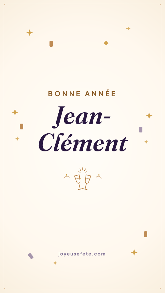 Image « Bonne année Jean-Clément » au format story