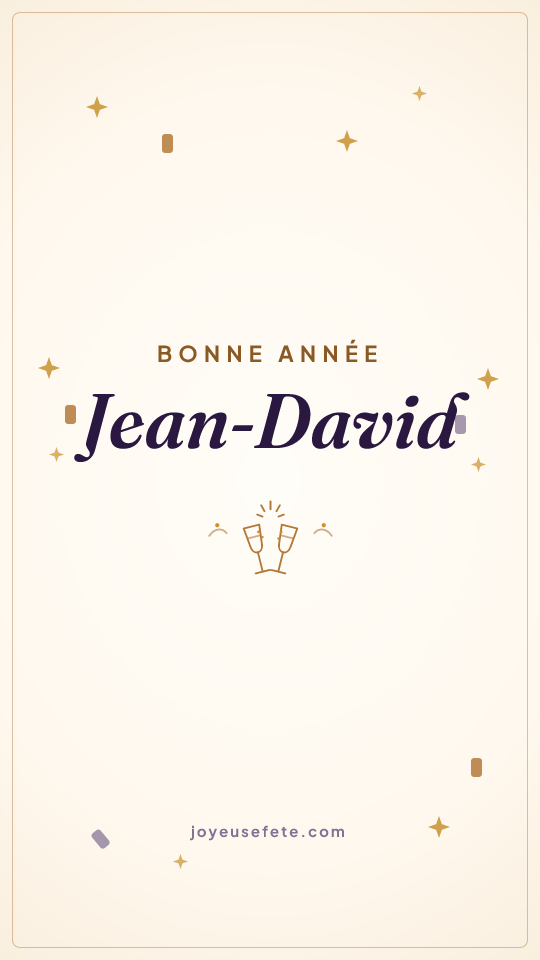 Image « Bonne année Jean-David » au format story