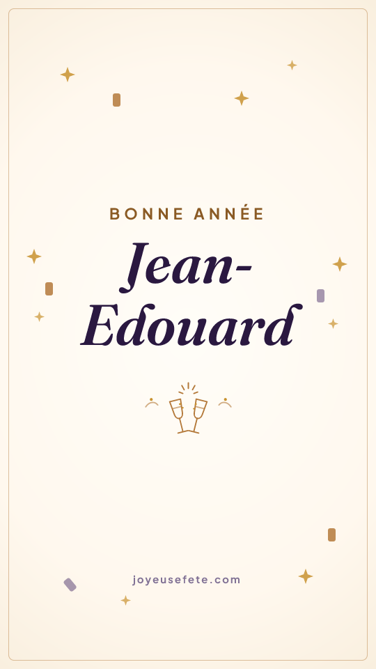 Image « Bonne année Jean-Edouard » au format story