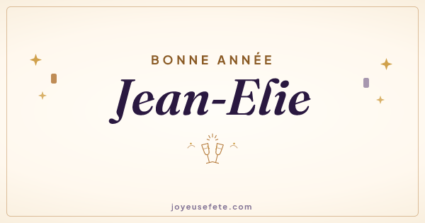 Image « Bonne année Jean-Elie » au format large
