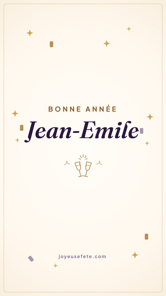 Image « Bonne année Jean-Emile » au format story