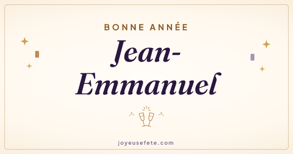 Image « Bonne année Jean-Emmanuel » au format large