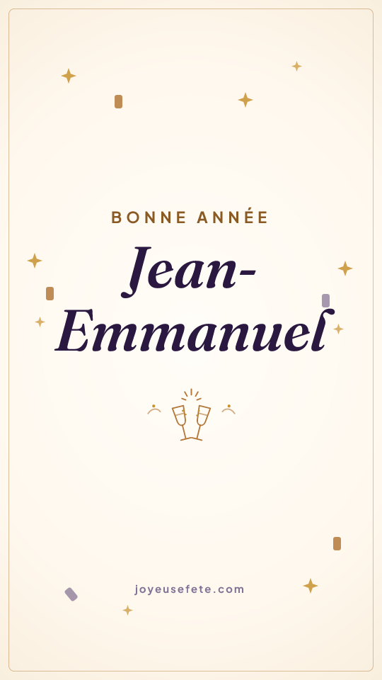 Image « Bonne année Jean-Emmanuel » au format story