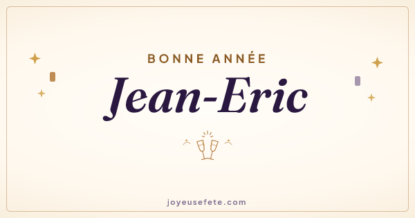 Image « Bonne année Jean-Eric » au format large