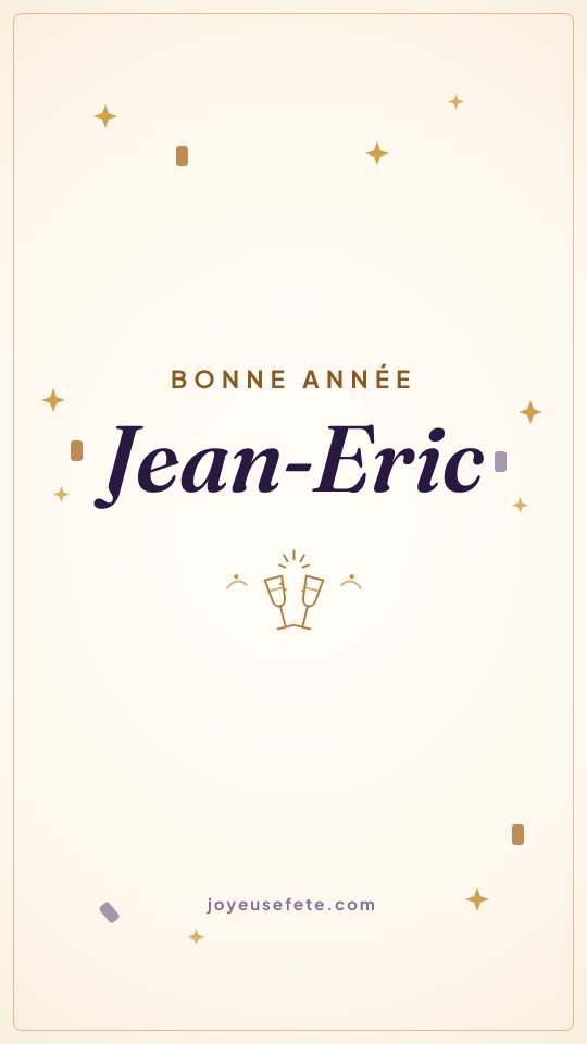 Image « Bonne année Jean-Eric » au format story