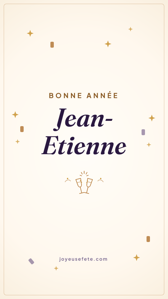 Image « Bonne année Jean-Etienne » au format story