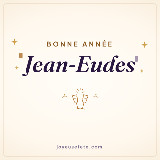 Image carrée « Bonne année Jean-Eudes » pour WhatsApp