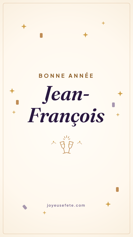 Image « Bonne année Jean-François » au format story