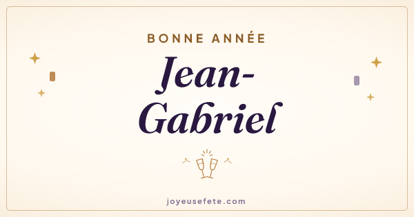 Image « Bonne année Jean-Gabriel » au format large