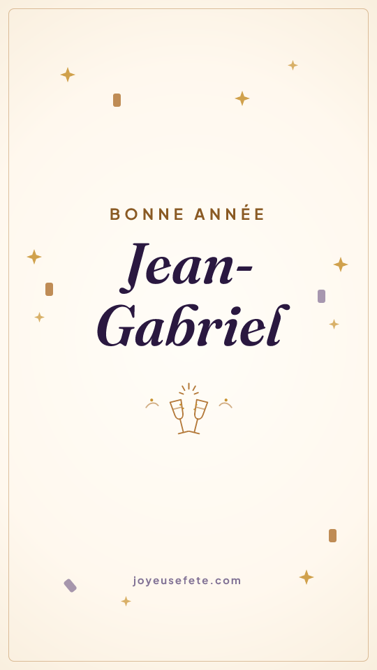 Image « Bonne année Jean-Gabriel » au format story