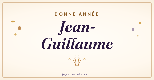 Image « Bonne année Jean-Guillaume » au format large